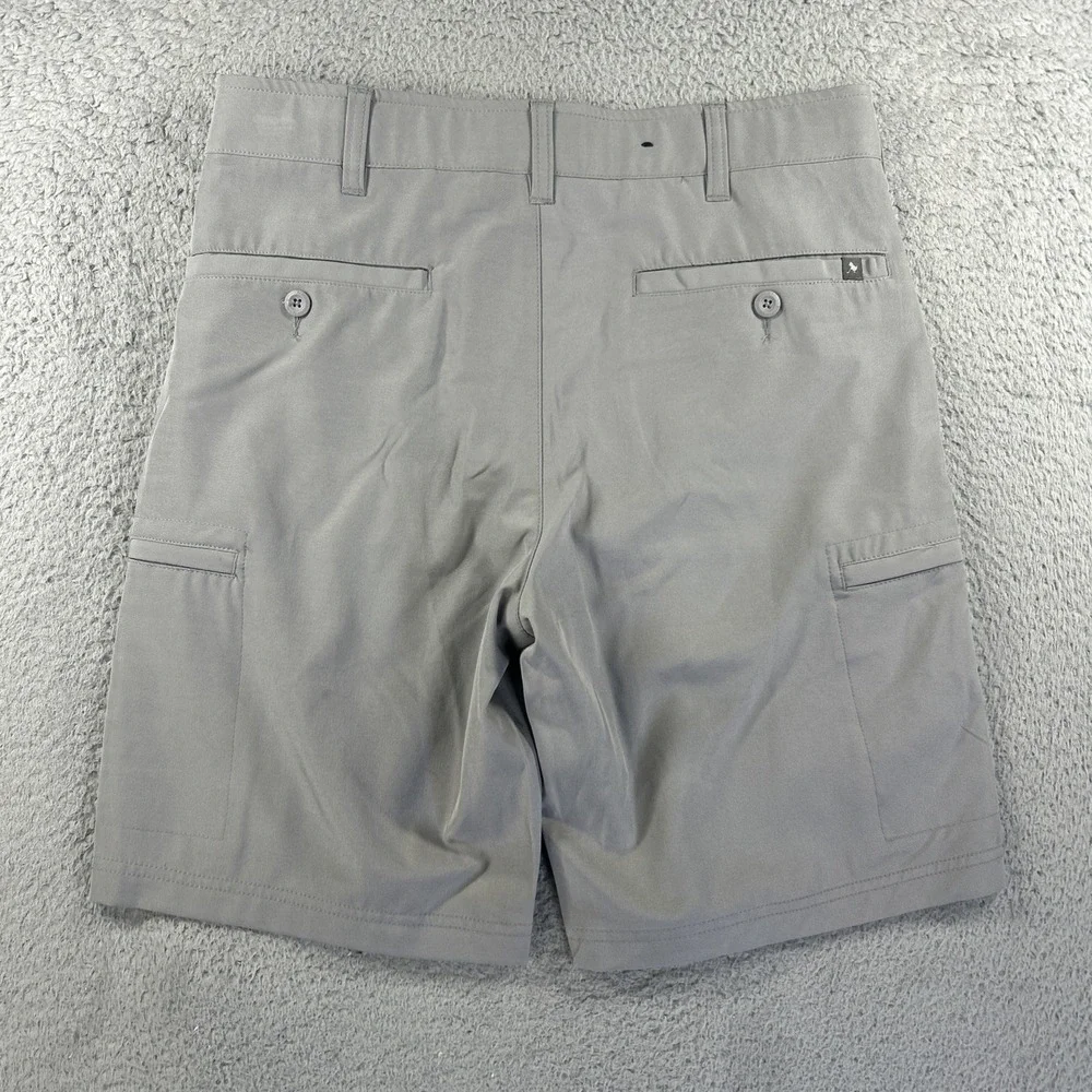 Birdie Bound Shorts‎ Mens 30 Gray Golf Performance Cargo Stretch Grip Chino